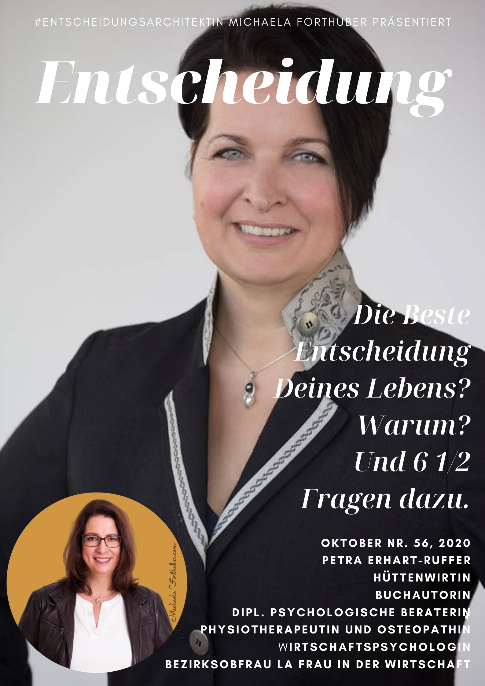 Blog Interview Entscheiden Cover Michaela Forthuber #Entscheidungsarchitektin mit Petra Erhart-Ruffer