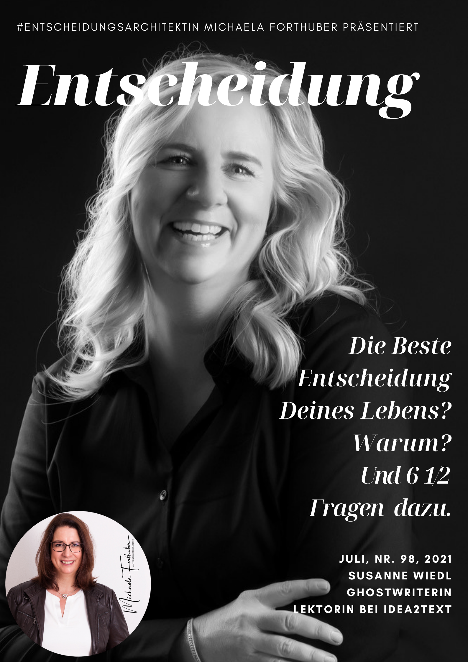 Blog Interview Entscheiden Cover Michaela Forthuber #Entscheidungsarchitektin mit Susanne Wiedl